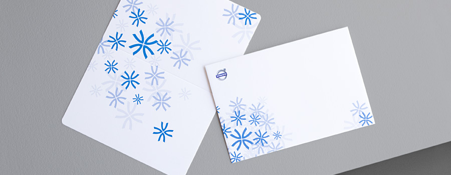 Volvo Seasons envelope and card